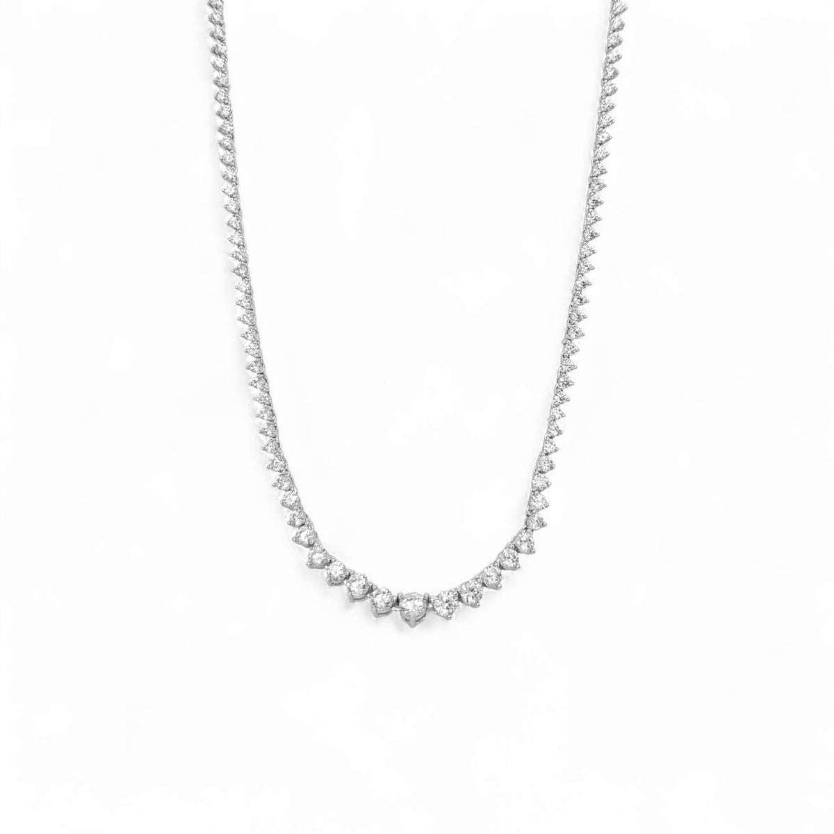 Diamond Tennis Necklace | 18k Gold Plated