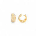 Argollas clásicas de dos tonos | Baño de oro de 18k