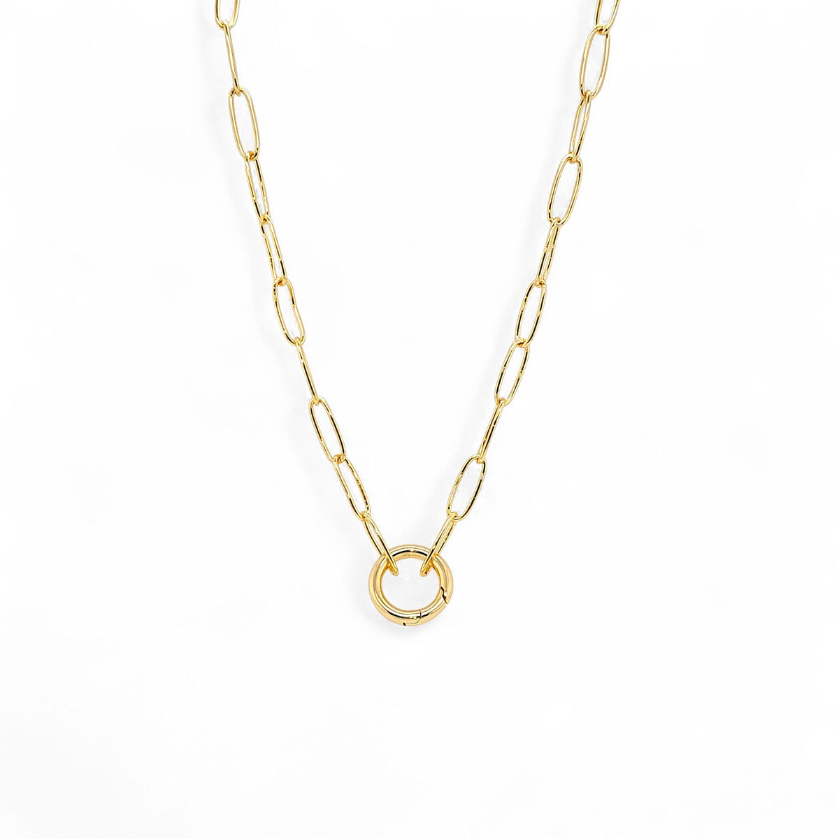 Necklace Paper-Clip For Pendants | 18k Gold Plated