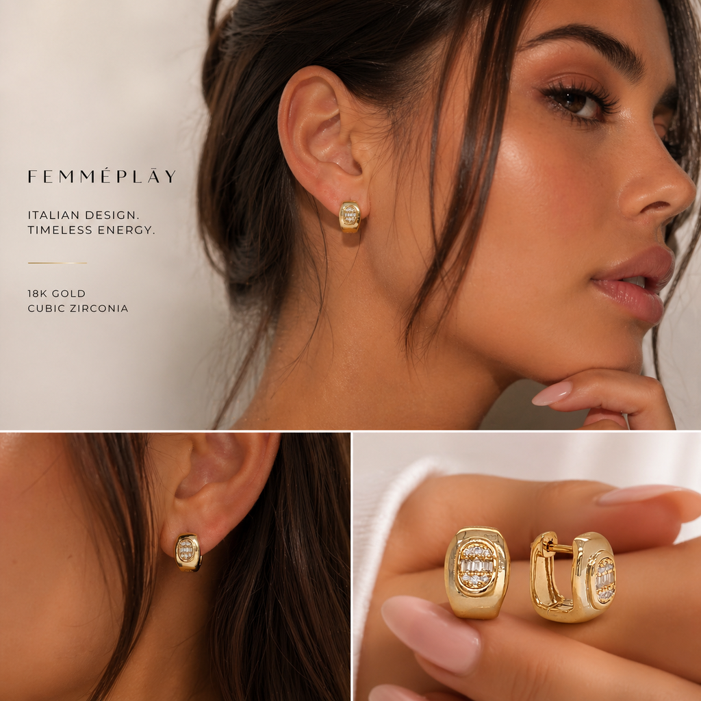 Huggie Status | 18k Gold Plated