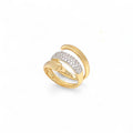 Anillos de diamantes | Dos tonos | Bañado en oro de 18k