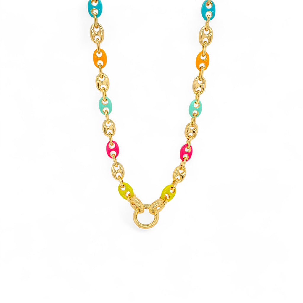 Collar Color Marino | Baño de Oro de 18k