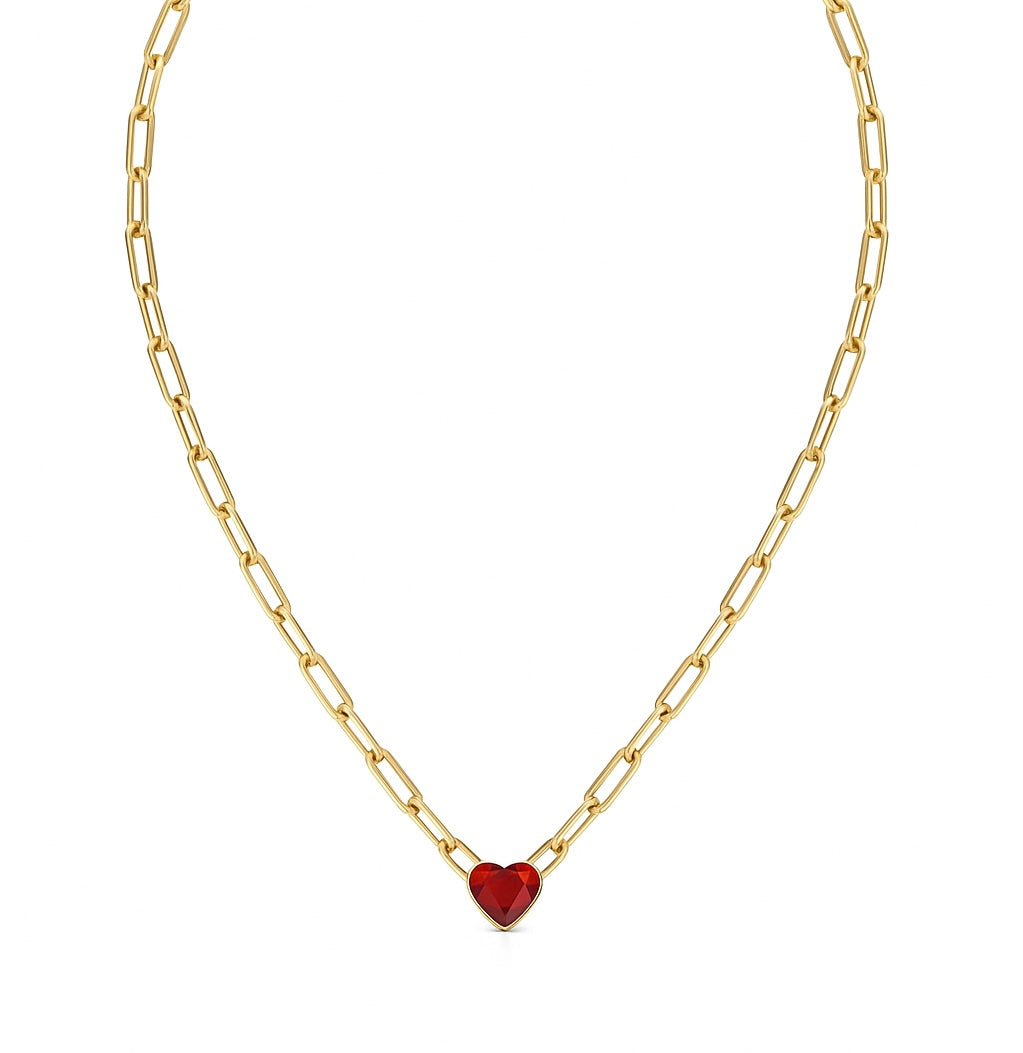 Link Heart Necklace | 925 Sterling Silver