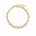 Collar U Link 2 Tonos | Bañado en Oro 18k
