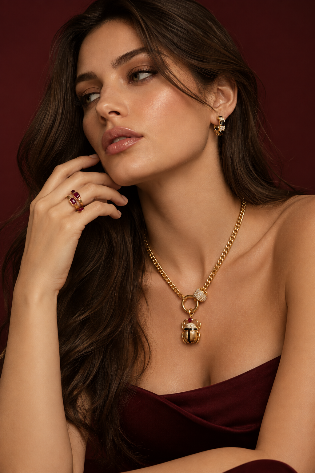 Necklace Cuban Link With Front Clasp | 18k Gold Plated