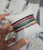 Pulsera Mini Square Tennis | Baño de oro de 18K