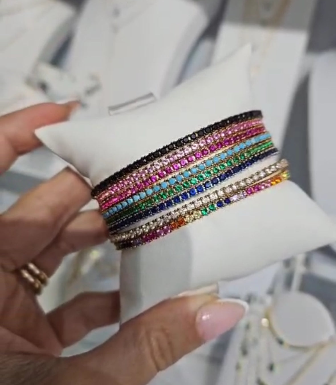 Bracelet Mini Square Tennis | 18K Gold Plated