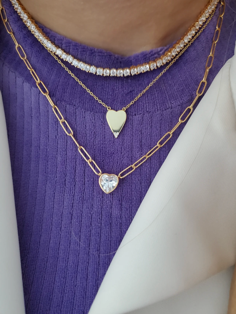Link Heart Necklace | 925 Sterling Silver