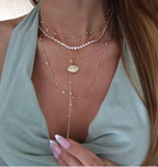 Necklace Points 16'' | 18k Gold Plated