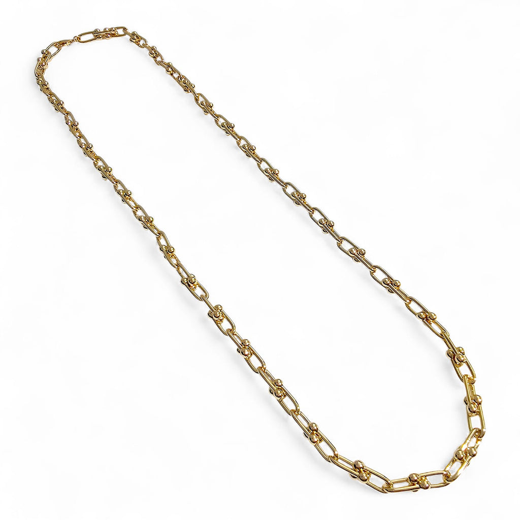 U link plain Necklace | 2 sizes Unisex | Multi-wear | 18k gold plated