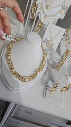 Collar de perlas brillante | Chapado en oro de 18 quilates