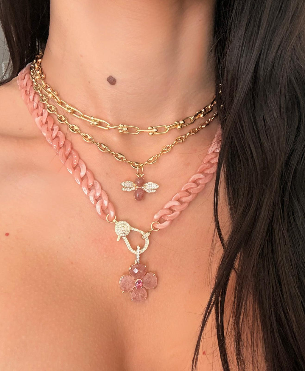 U link plain Necklace | 2 sizes Unisex | Multi-wear | 18k gold plated