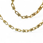 Collar U Link 2 Tonos | Bañado en Oro 18k