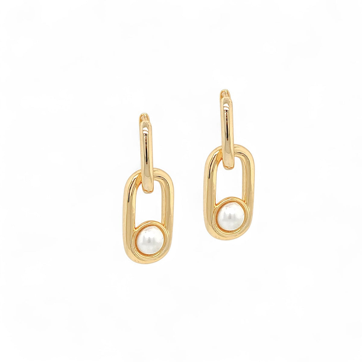 Earring pearl Bright | 18k Gold Plated