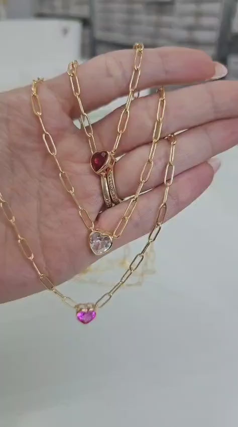 Link Heart Necklace | 925 Sterling Silver