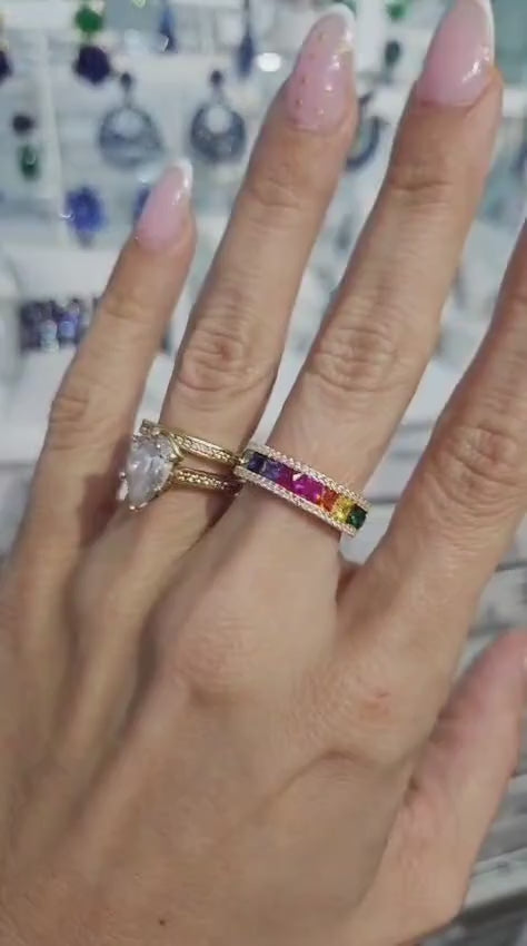 Multicolor Dressy Ring | 925 Sterling Silver